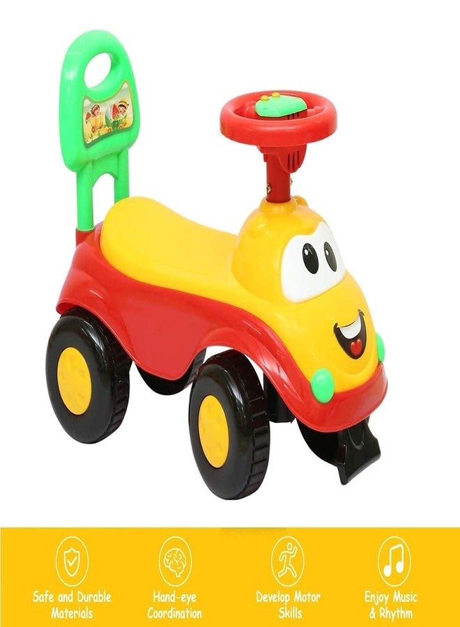 JoyRide Firststep Magic Rider for Kids | Music | Rear Pulling Handle | Safe Fun Ride Boys & Girls 1 to 3 Years Upto 20Kgs RED - Image 5